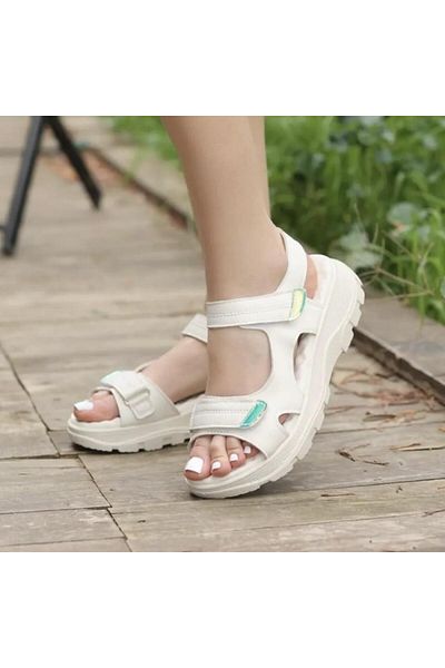 potinonline Sandale confortabile cu talpă groasă cu velcro Divamod 1300 pentru femei