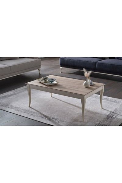Bellona Masuta de cafea Andera, 111.4x69.4x43.9cm, culoare Alb - Nuc
