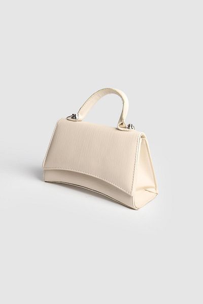 La La'Graccio Paris Lagraccio Paris Women's Bawy Design Hand and Crossbody Bag Cream