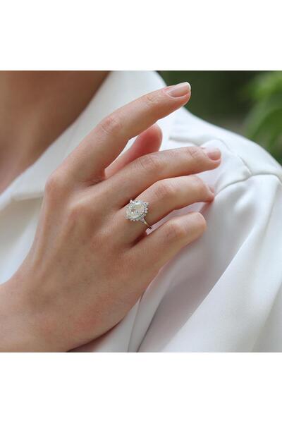 Necati Gün Sky Red Collection Oval Creatif Gümüş Yüzük