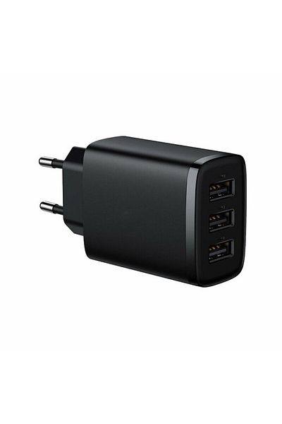 Dali Network charger, 3 x USB-A, 17W, Polycarbonate, Black