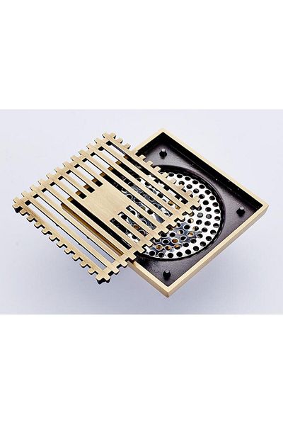 Rain Drop De la Robinetul Meu Brass floor drain with anti-odor system for bathroom, yard, garden, garage