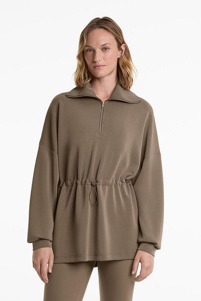 Oysho Half-zip sweatshirt with soft touch modal