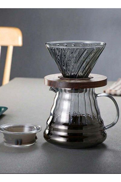 Unspecified V60 Coffee Drip Set with Glass Funnel and Server