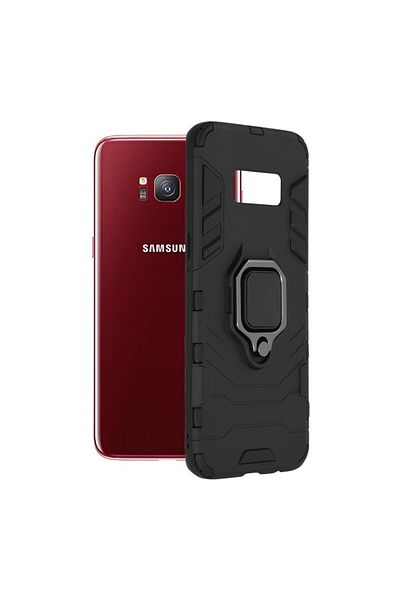 Dali Protective Case Compatible with Samsung Galaxy S8, Silicone Shield, Magnetic Ring, TPU, Black