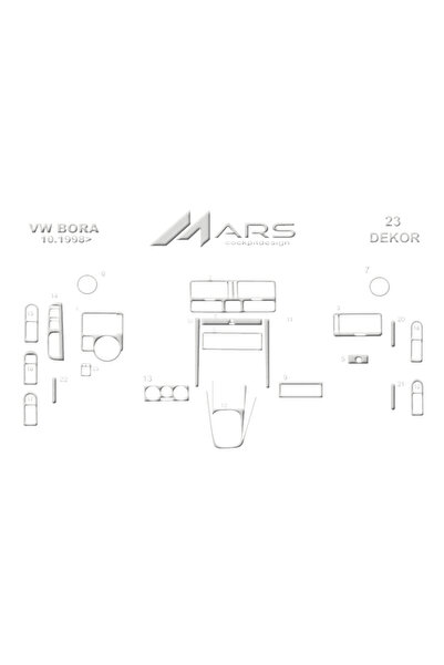 Marscockpitdesign فولكس واجن بورا 1998- كونسول- توربيدو 23 قطعة