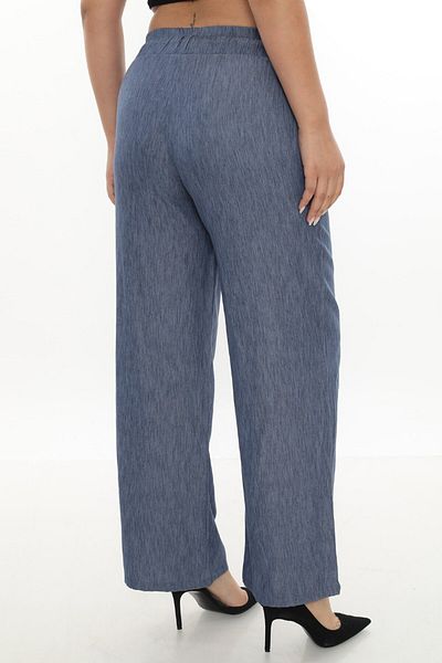 AKŞEN GİYİM Plus Size Cotton Thin Fabric Full Summer Wide Leg Pants