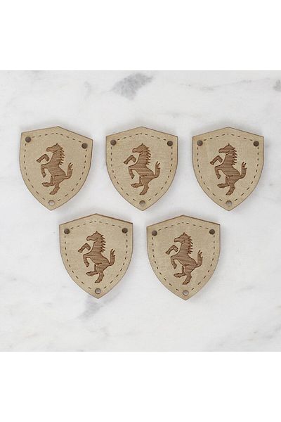 MBB ETİCARET Loren Crafts Figured Leather Coat of Arms 5 Pieces - 1582