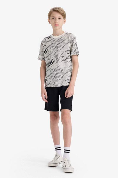 DeFacto Tricou cu mânecă scurtă cu model pentru băiat F3770A825AU