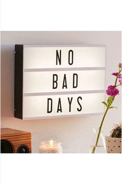 Genel Markalar A5 LED Message Light Box 96 Karakter Dekoratif Led Işıklı Mesa...