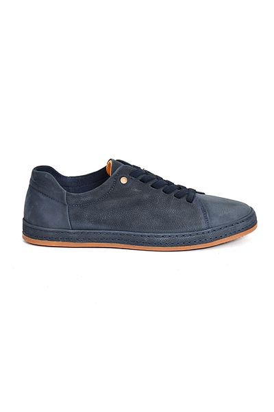 Tuna Navy Blue Genuine Nubuck Leather Daily Casual Men's Shoes - 245531