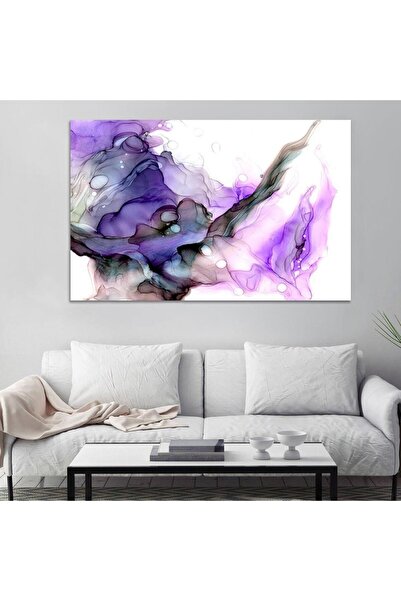 SND لوحة جدارية قماشية كانفس تجريدية بإطار أسود، 120×80 سم