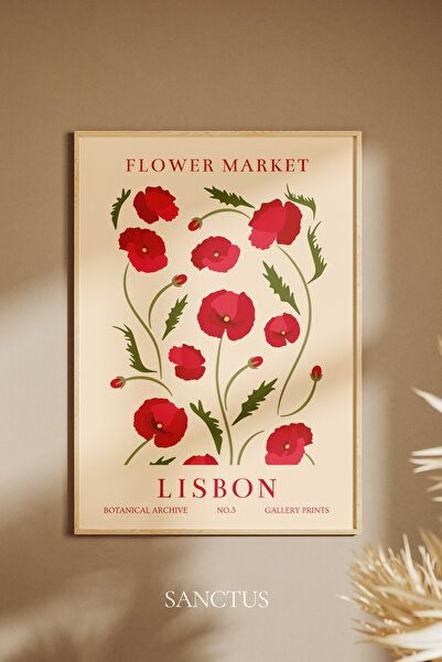 Flower Market (Lisbon) - Ahşap Çerçeveli Tablo