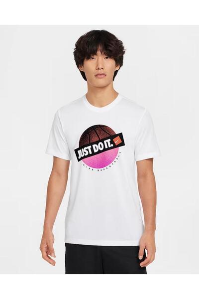 Nike Чоловіча біла баскетбольна футболка Dri-Fit