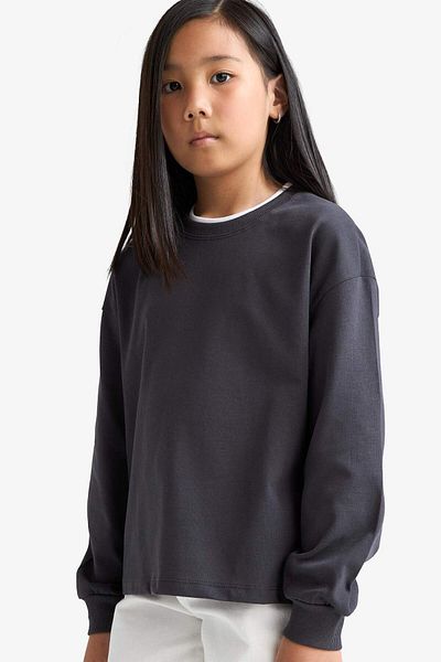 DeFacto Tricou cu mânecă lungă pentru fete, cu decolteu, cu mânecă lungă E8816A825AU