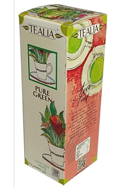 TEALIA علبة شاي تيليا الأخضر النقي أوراق شاي سائبة (100 جرام)