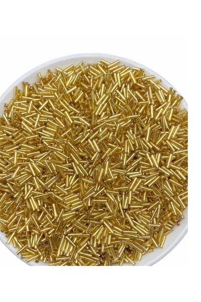 BEİLYS COSMETİCS & ACCESSORY Pipe Beads 6 mm Yellow (50 Grams)