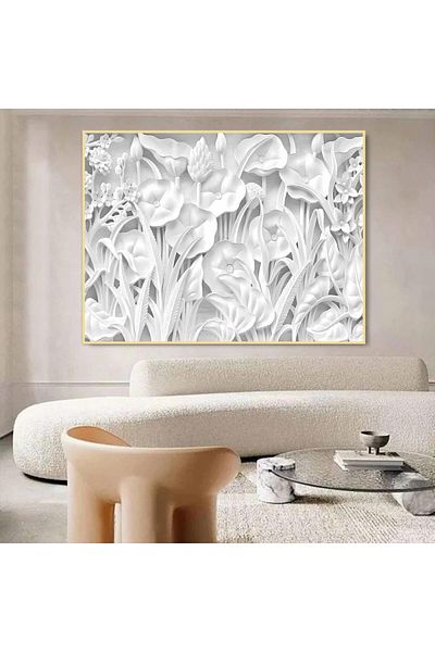 SND Printed gypsum canvas with a fine art design Black Frame, 60×90 cm