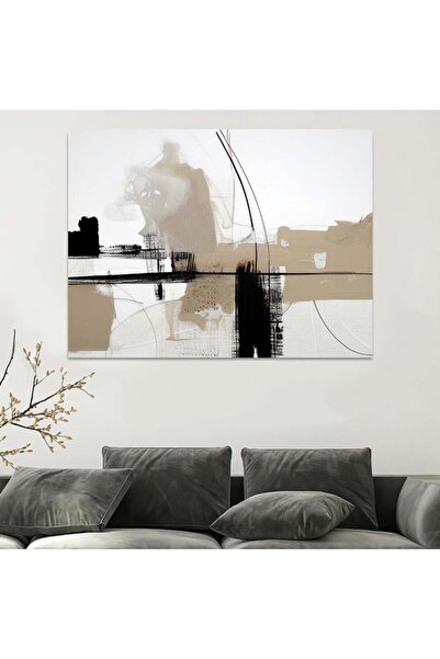 SND لوحة جدارية قماشية كانفس بوهيمية بإطار مجوف فضي، 120×80 سم