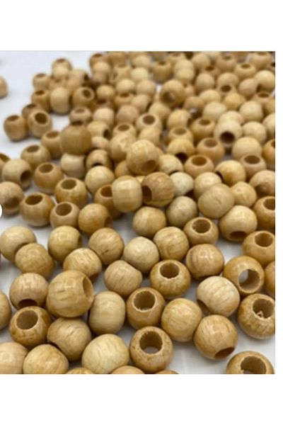 BEİLYS COSMETİCS & ACCESSORY Wood Beads, 12mm Varnished Wooden Board Beads (50Gr,~80-85 Pcs)