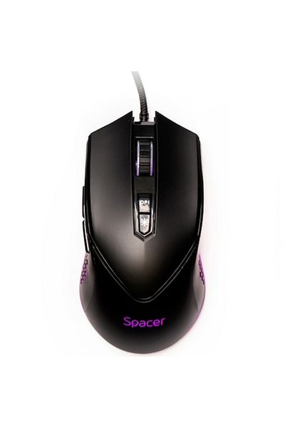 Spacer Mouse Alien Nova, Spacer, Gaming, Wired, USB, Optical, Adjustable 12,000 DPI, RGB Lighting, Black