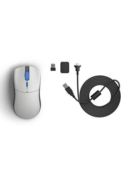 Glorious Mouse gaming Series One PRO Wireless - Vidar - Forge, Ultrausor 50g, Alb Mat, Albastru