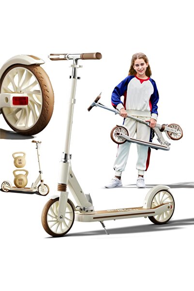 AZAF Rally Kick Scooter for Ages 6+ Kid Teens & Adults Solid Tires Big Wheels...