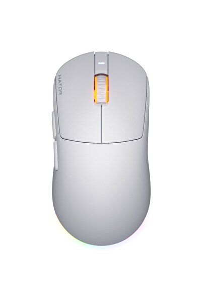 HATOR Mouse wireless Quasar 3, 12K DPI, Bluetooth, USB, RGB lighting, white