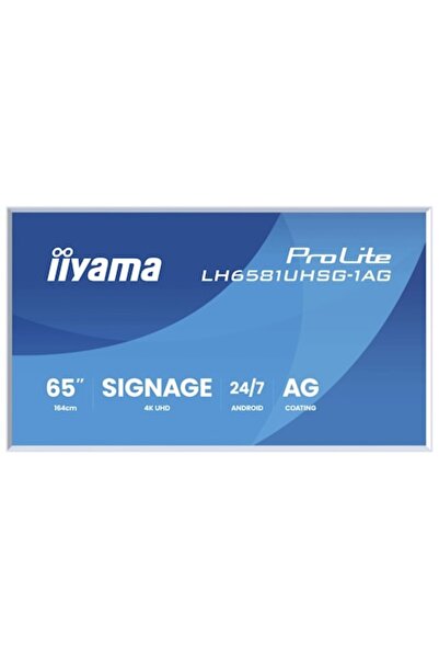 IIYAMA Ecran Profesional LED VA 64.5" LH6581UHSG-1AG, UHD 3840 x 2160, HDMI alb