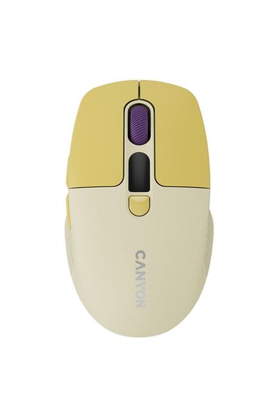 CANYON Mouse MW-26 LCD Silent Mod Dual, Wireless, USB Galben