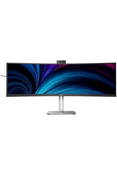 Philips Monitor curbat, 48.8", VA, DQHD, 75Hz, 4ms, HDR400, FlickerFree, difuzoare de 3W, cameră web, USB-C,