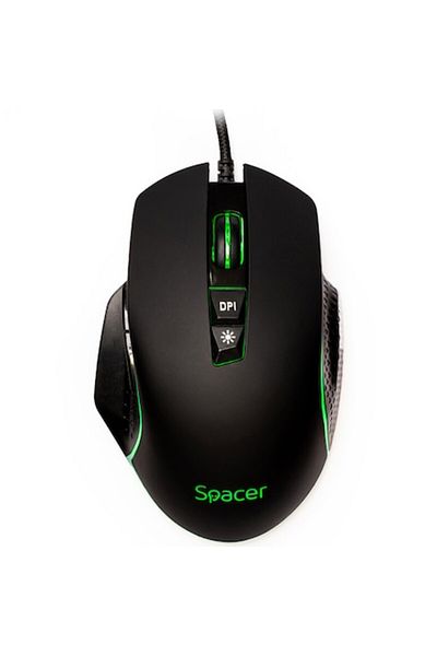 Spacer Mouse Pulsar Speed, Spacer, gaming, wired, USB, optical, adjustable resolution 8,000 DPI, 7/1 button