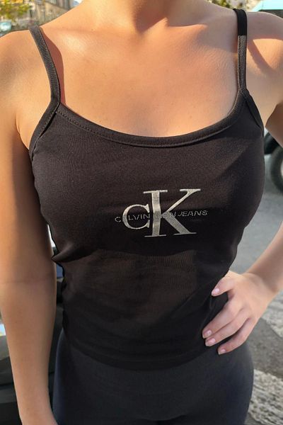 VibeGaia CKL Logo Detaliat Alb Femei Casual Sport Top Elegant și Modern
