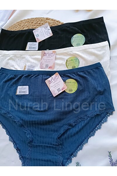 nura Nurah Lingerie 3-Pack Bamboo Bato Lace Panties