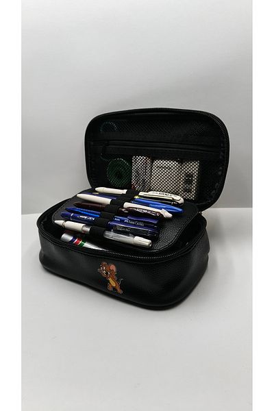 VoyagerBAG Tom and Jerry Printed Sunii Leather Luxury Pencil Case Pen Holder Stationery School