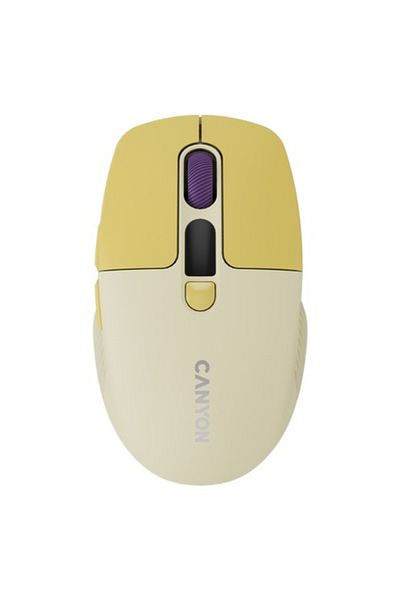 CANYON Mouse MW-26 LCD Silent Mod Dual, Wireless, USB Galben