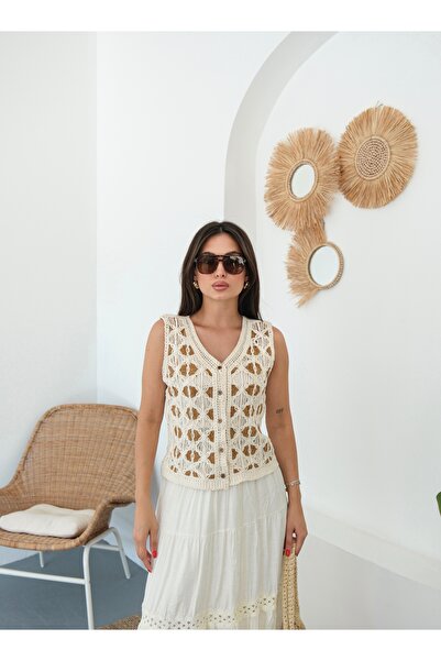 BLUE DAY'S Women's Crochet Cardigan