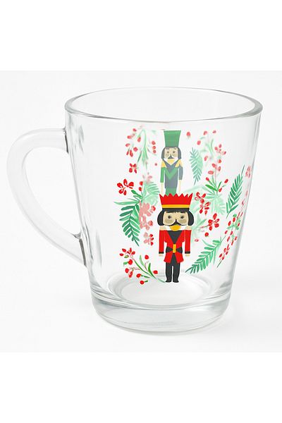 Bittox Decorative Transparent Gift Glass Mug Cup -For Birthday-Party-New Year-Special Occasions