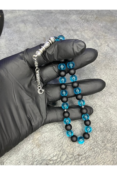 Mos Tespih Стъклени молитвени мъниста от естествен камък с двоен цвят, модел ...