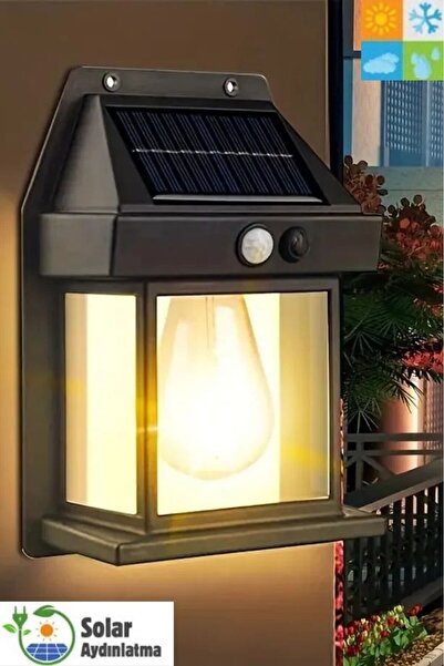 MRS SOLAR HB-700 4'lü Paket Dekoratif Güneş Enerjili LED Ampül Hareket Sensörlü Su Geçirmez 3 Mod Solar LED