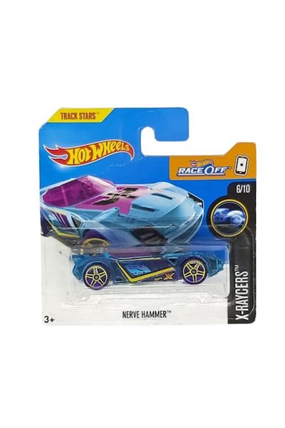 HOT WHEELS Masinuta Metalica Hot Wheels, Nerve Hammer, Colectia X-Raycers - Editia 2017, Albastru, 1:64