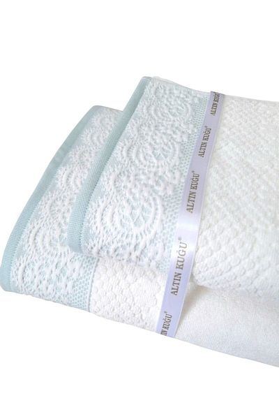 Özdilek Evony Bathroom Towel Set 2-Piece Mint (50X90Cm+90X150Cm)