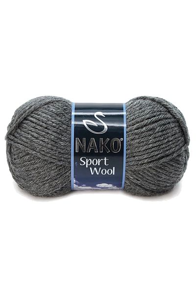 MBB ETİCARET Sport Wool Scarf Beanie Jacket Vest Knit Lanyard Wool No: 193 Dark Gray Melange