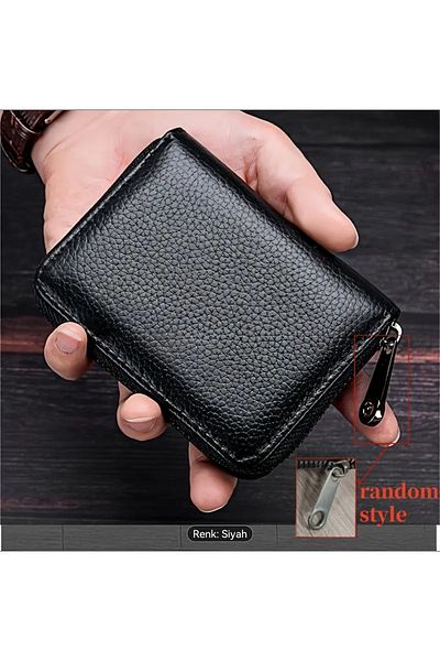ORGANICYOU Yiwu 1 Pc Slim Zipper Card Holder Wallet for Men - Lightweight and Durable