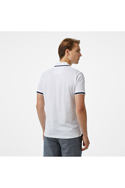 Nautica Erkek Beyaz Classic Fit Polo Yaka T-Shirt