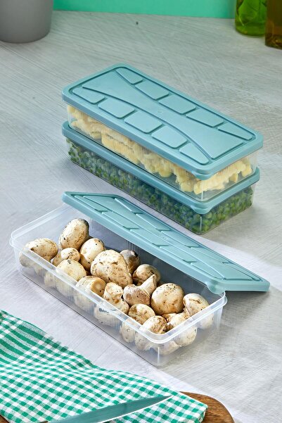 NY HOME Storage Container 3 Pcs 1200 ml Blue