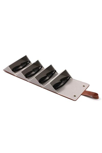OEM Glasses storage and transport box, 4 compartments, mirror, high quality material