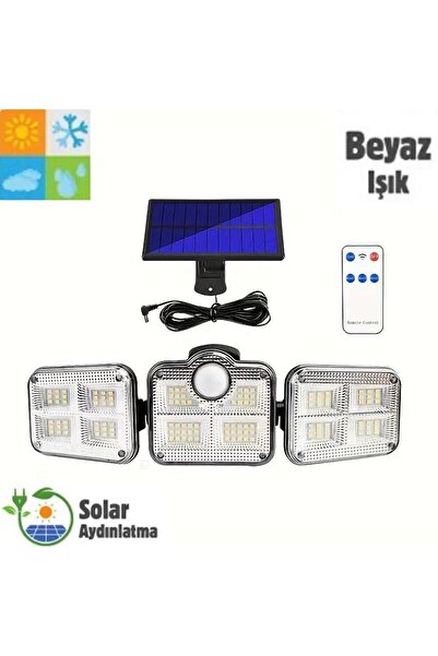 MRS SOLAR HB-300 4'lü Paket 122 Led Solar Güneş Enerjili Kumandalı Hareket Sensörlü Bahçe SK LAMBASI(2400MAH.)