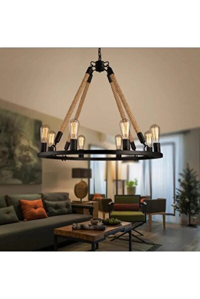 Hummer 8-light rustic chandelier