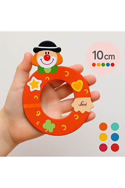 TOYFEST Clown Wooden Letter O - Colorful and Fun Design (10 cm)